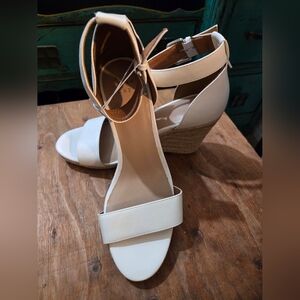 White Wedge Sandals